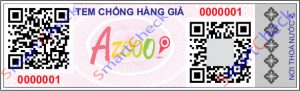 tem xác thực điện tử Smartcheck cho mỹ phẩm Azooo