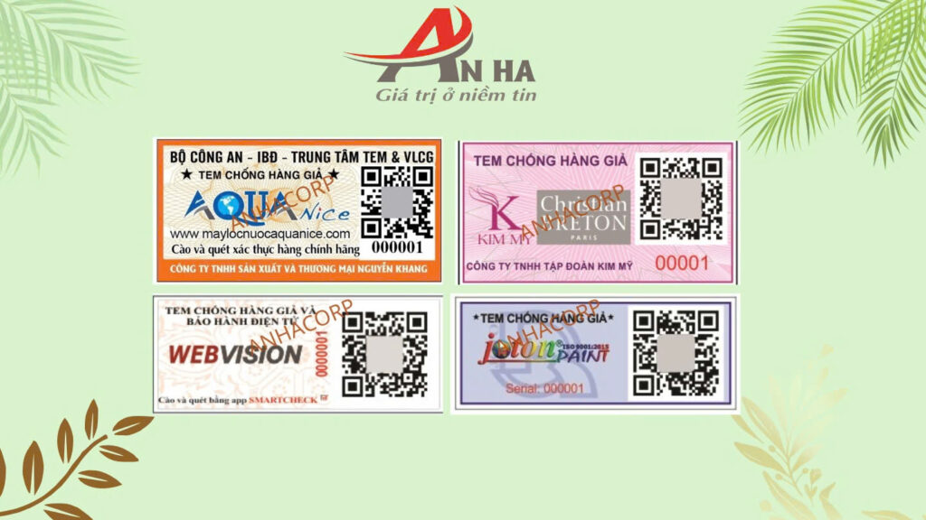 Tem xác thực điện tử qr code Smartcheck 1 Tem xác thực điện tử bảo vệ hàng chính hãng